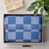 Cobalt Blue Checkerboard Seidenpapier (Geschenk)