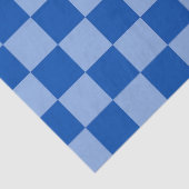 Cobalt Blue Checkerboard Seidenpapier (Detail)
