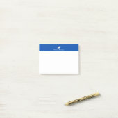 Cobalt Blue Chic Personalized Name Letter Monogram Post-it Klebezettel (Auf Schreibtisch)