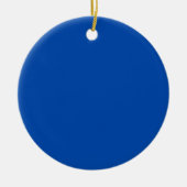 Cobalt Blue Circle Keramik Ornament (Vorne)