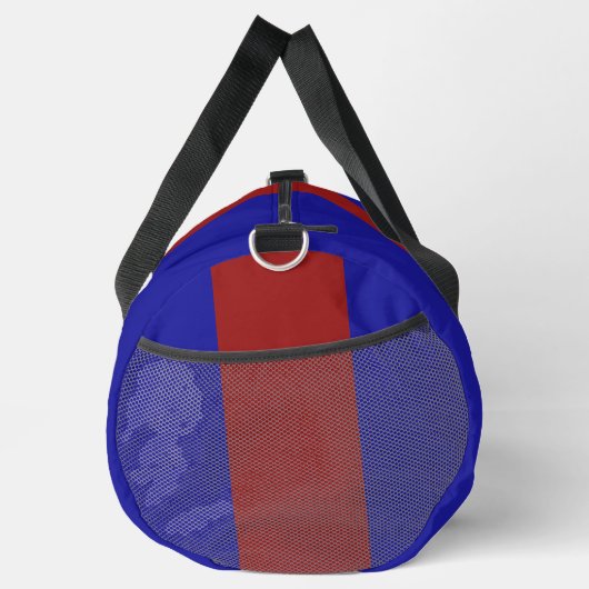 Cobalt Blue Dark Red Travel Gym Duffle Bag (Rechts)