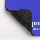 Cobalt Blue Einfach Minimalistisch mit Monogrammna Mousepad (Ecke)