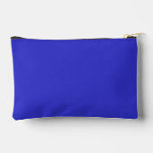 Cobalt Blue Einfache Minimalistische Monogramm und Zubehörtasche (Rückseite)