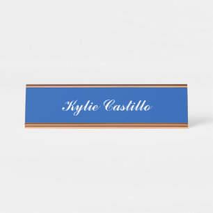 Cobalt Blue Einmalige Berufliche Kalligrafie Schreibtischnamensplakette