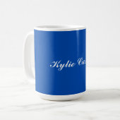Cobalt Blue Einmalige Berufliche Kalligraphiebezei Kaffeetasse (Vorderseite Links)