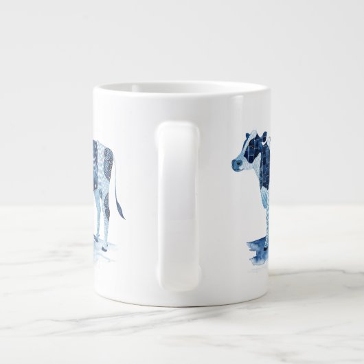 Cobalt Blue Farm Animes - Kuh Jumbo-Tasse (Rückseite)