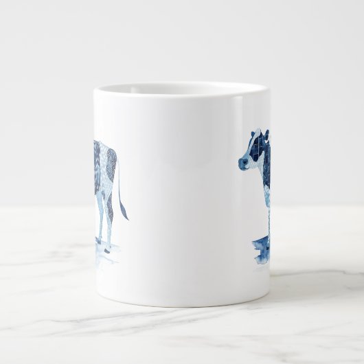 Cobalt Blue Farm Animes - Kuh Jumbo-Tasse (Vorderseite)