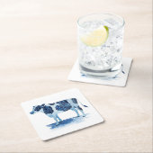 Cobalt Blue Farm Animes - Kuh Rechteckiger Pappuntersetzer (Vor Ort)