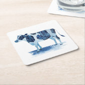 Cobalt Blue Farm Animes - Kuh Rechteckiger Pappuntersetzer (angewinkelt)