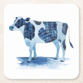 Cobalt Blue Farm Animes - Kuh Rechteckiger Pappuntersetzer (Vorderseite)