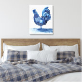 Cobalt Blue Farm Animes - Rooster Leinwanddruck (Insitu (Schlafzimmer))