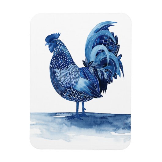 Cobalt Blue Farm Animes - Rooster Magnet (Vertikal)