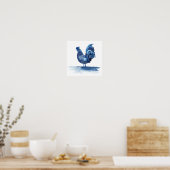 Cobalt Blue Farm Animes - Rooster Poster (Küche)