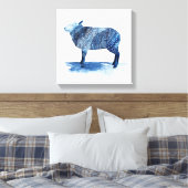 Cobalt Blue Farm Animes - Schafe Leinwanddruck (Insitu (Schlafzimmer))