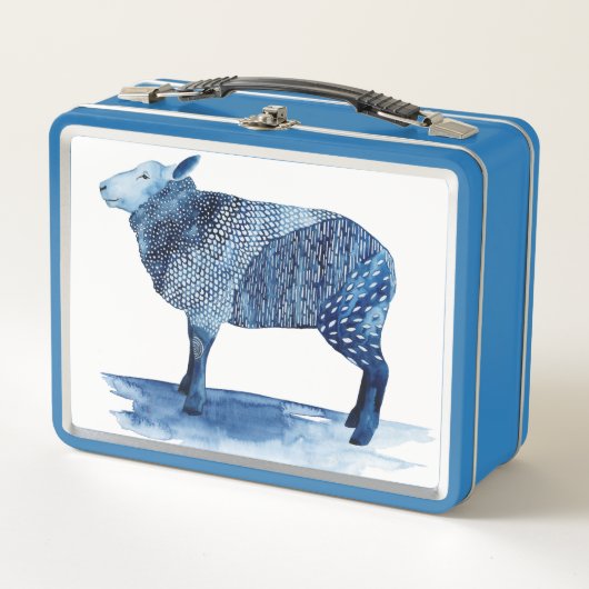 Cobalt Blue Farm Animes - Schafe Metall Brotdose (Vorderseite)