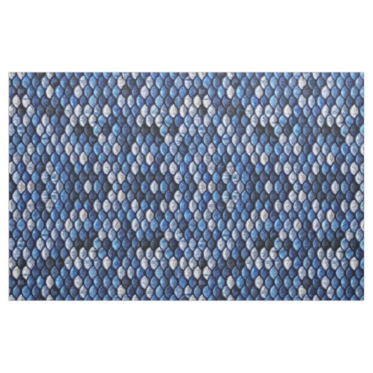 Cobalt Blue Fish Scales Metallic Look Muster Stoff (Yard (91,4 cm))