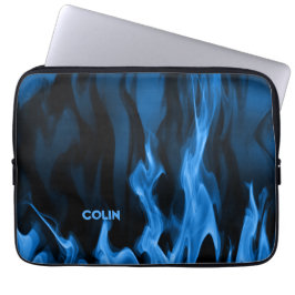 Cobalt Blue Flames | PERSONALISIERT Laptopschutzhülle