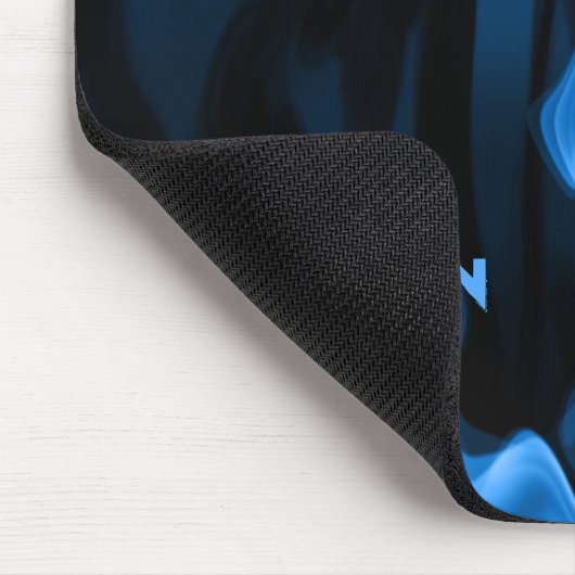 Cobalt Blue Flames | PERSONALISIERT Mousepad (Ecke)