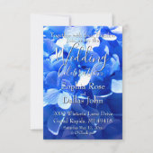 Cobalt blue floral elegant blue hydrangeas Wedding Einladung (Vorderseite)