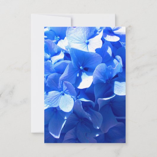 Cobalt blue floral elegant blue hydrangeas Wedding Einladung (Rückseite)