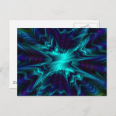 Cobalt Blue Fraktal Postkarte (Vorne/Hinten)