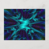 Cobalt Blue Fraktal Postkarte (Vorderseite)