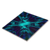 Cobalt Blue Fraktal Tile Fliese (Seite)