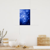 Cobalt Blue Galaxy Burst Poster (Küche)