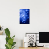 Cobalt Blue Galaxy Burst Poster (Heimbüro)