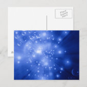 Cobalt Blue Galaxy Burst Postkarte (Vorne/Hinten)