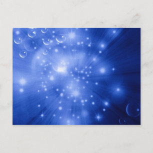 Cobalt Blue Galaxy Burst Postkarte
