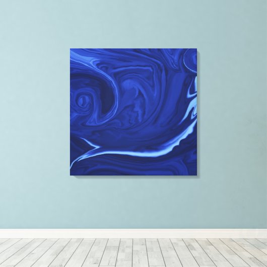 Cobalt Blue-Hintergrunde-Sammlung Leinwanddruck (Insitu (Holzboden))