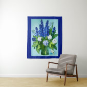 Cobalt Blue Hyacinths und Hydrangeas Wandteppich (Beispiel)