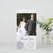 Cobalt Blue Hydrangea Blume Hochzeit danke (Stehend Vorderseite)