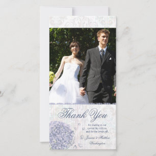 Cobalt Blue Hydrangea Blume Hochzeit danke