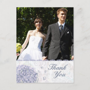 Cobalt Blue Hydrangea Blume Hochzeit danke Postkarte