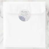 Cobalt Blue Hydrangea Blume Hochzeit danke Runder Aufkleber (Tasche)