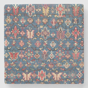 Cobalt Blue Khyrdagyd: Authentisches 19. Jahrhunde Steinuntersetzer