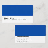 Cobalt Blue | "kühl und vertrauenswürdig" Visitenkarte (Vorne/Hinten)