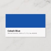 Cobalt Blue | "kühl und vertrauenswürdig" Visitenkarte (Vorderseite)