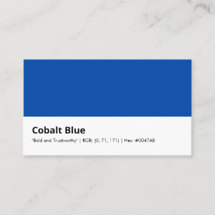 Cobalt Blue   "kühl und vertrauenswürdig" Visitenkarte