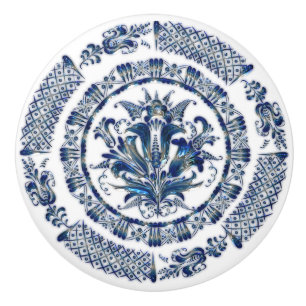 Cobalt Blue Mandala Kochnische Schublade Keramikknauf