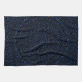 Cobalt Blue Mandala mit komplizierter Symmetrie Geschirrtuch (Horizontal)