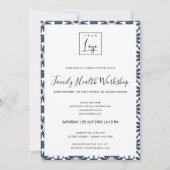 COBALT BLUE MAROKKANISCHE TILE IHRER LOGO-WORKSHOP EINLADUNG (Vorderseite)