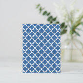 Cobalt Blue Marokkanischer Tile Trellis Einladung (Stehend Vorderseite)