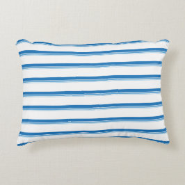 Cobalt Blue Modern Nautic Stripes Dekokissen