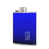 Cobalt Blue Monogram Flachmann (Links)