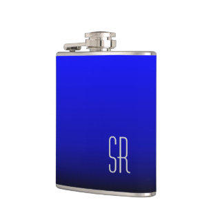 Cobalt Blue Monogram Flachmann