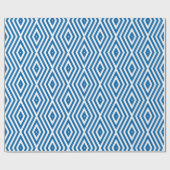 Cobalt Blue Moods Diamond Chevrons Geschenkpapier (Flach)