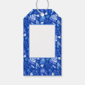 Cobalt Blue on Blue Protea Blume Matching Geschenkanhänger (Rückseite)